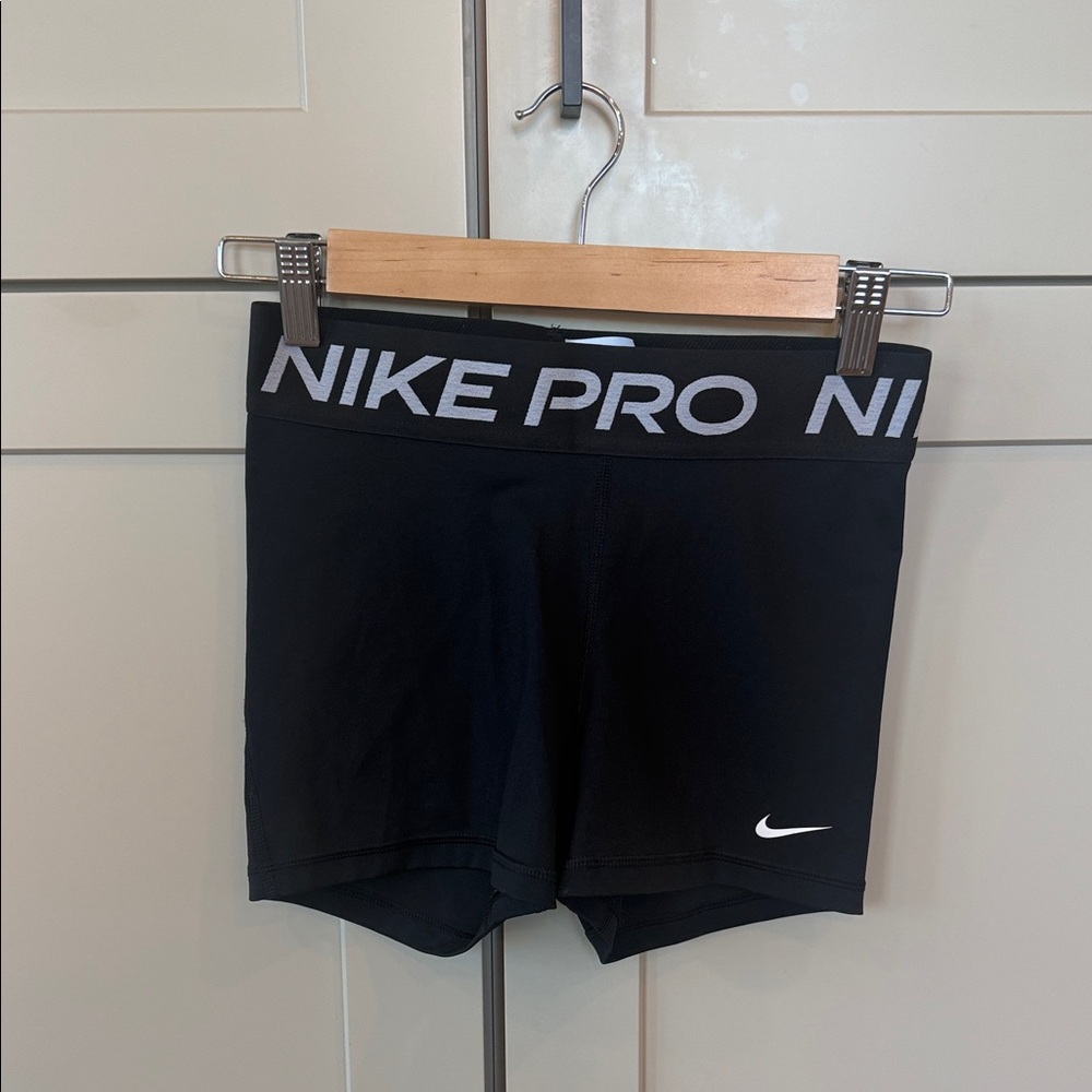 Nike Black Shorts with Gray Logo Waistband